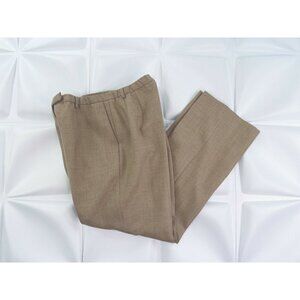 Pendleton Sz 10P Women 100% Virgin Wool Dress Pants Camel Tan Satin Lined 10